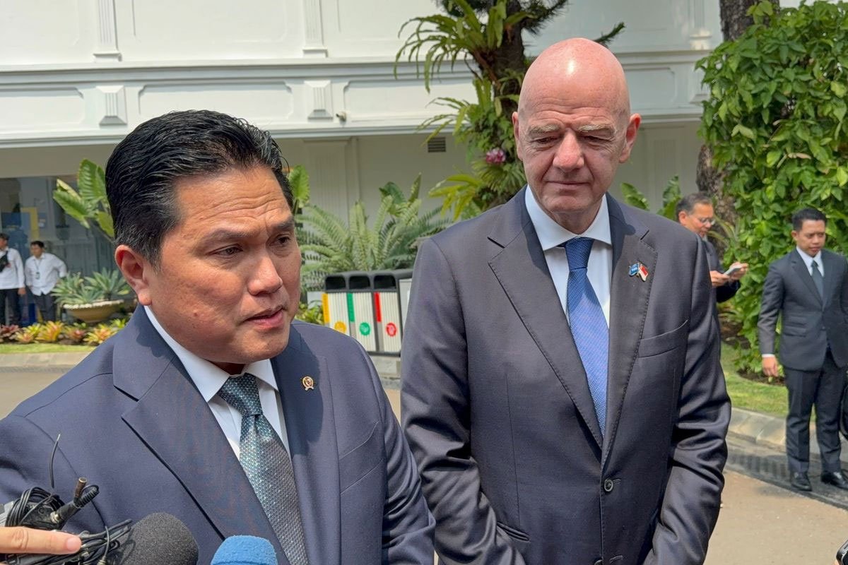 Erick Thohir dan Infantino Bertemu Prabowo Jelang Final
